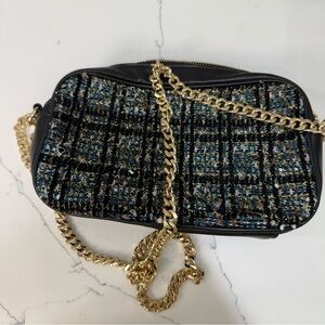 Express Black and Gold Chain Women Bag